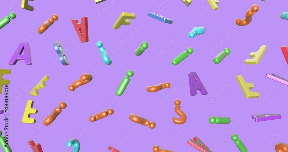 3d English colourful letters with question mark and exclamation mark. Screensaver for the day of knowledge and the first of September Digital animation for school or educational courses. The concept 3d English colourful letters with question mark and exclamation mark. Screensaver for the day of knowledge and the first of September Digital animation for school or educational courses. The concept