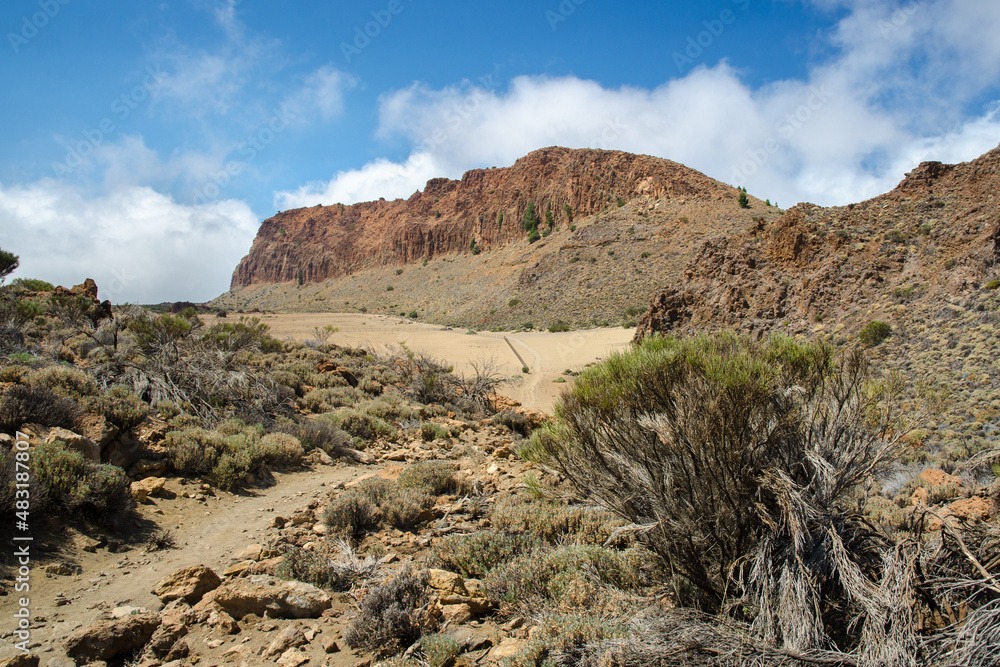 La Fortaleza rock formation in the Las Cañadas Caldera, Teide National Park, Tenerife, Canary Islands, Spain