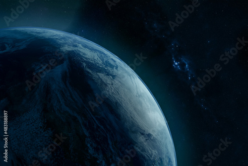 Fototapeta Naklejka Na Ścianę i Meble -  image of the earth seen from space. 3d render.