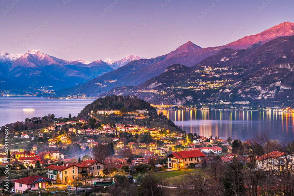 Naklejka premium Bellagio, Como, Italy