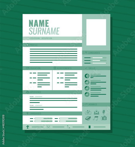 green curriculum vitae