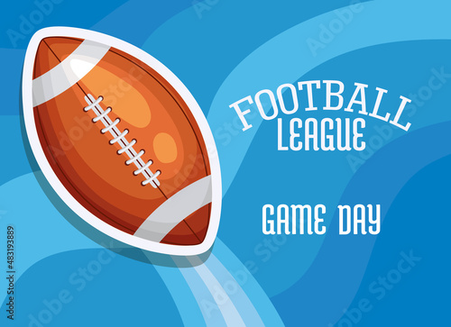 american football ball poster