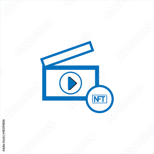Isolated NFT icon Digital transaction concept Vector illustration