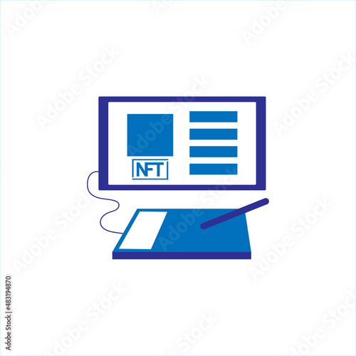 Isolated NFT icon Digital transaction concept Vector illustration