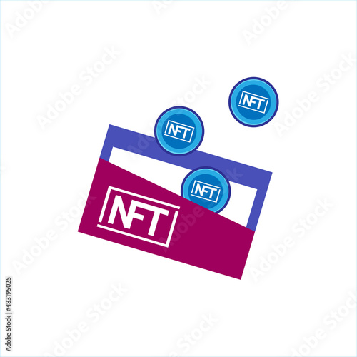 Isolated NFT icon Digital transaction concept Vector illustration
