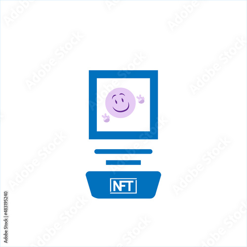 Isolated NFT icon Digital transaction concept Vector illustration