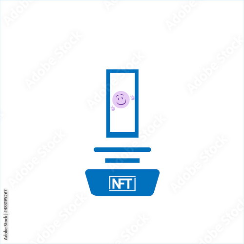 Isolated NFT icon Digital transaction concept Vector illustration
