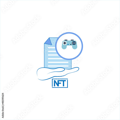 Isolated NFT icon Digital transaction concept Vector illustration