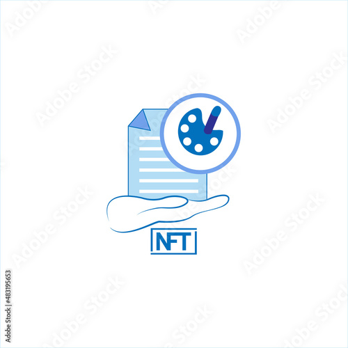 Isolated NFT icon Digital transaction concept Vector illustration