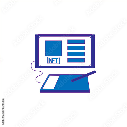 Isolated NFT icon Digital transaction concept Vector illustration