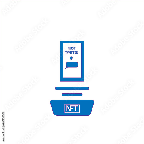 Isolated NFT icon Digital transaction concept Vector illustration