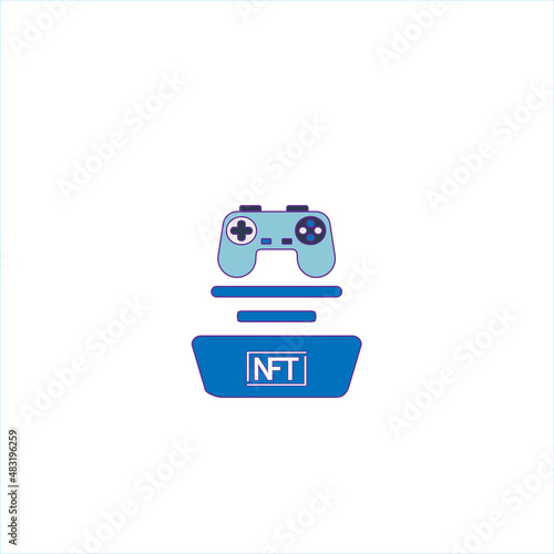 Isolated NFT icon Digital transaction concept Vector illustration