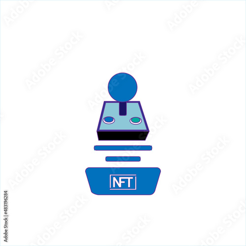 Isolated NFT icon Digital transaction concept Vector illustration