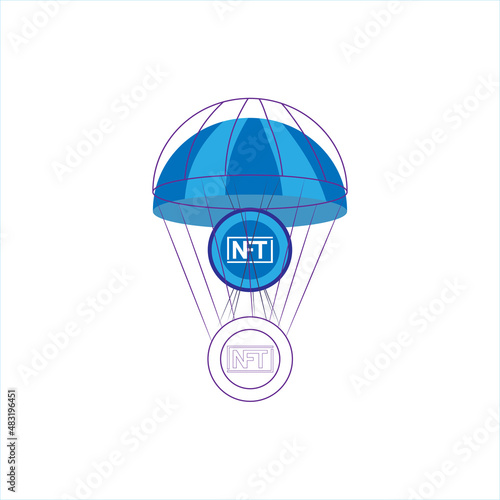 Isolated NFT icon Digital transaction concept Vector illustration