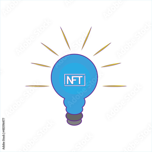 Isolated NFT icon Digital transaction concept Vector illustration