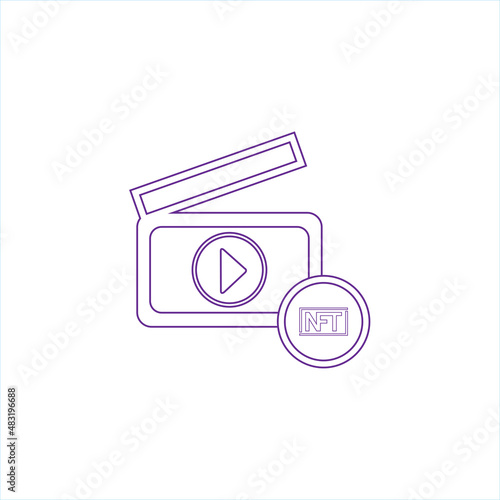 Isolated NFT icon Digital transaction concept Vector illustration