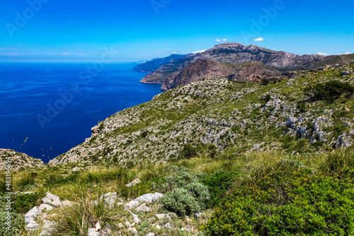 Obraz na płótnie Steep coast near Banyalbufar of Mallorca, Span w salonie