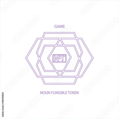 Isolated NFT icon Digital transaction concept Vector illustration