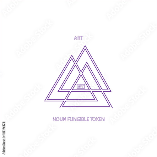 Isolated NFT icon Digital transaction concept Vector illustration
