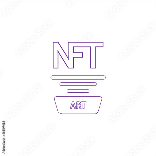 Isolated NFT icon Digital transaction concept Vector illustration