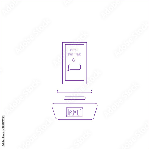 Isolated NFT icon Digital transaction concept Vector illustration