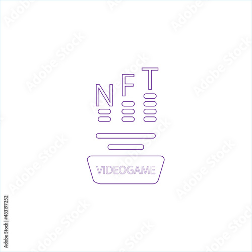 Isolated NFT icon Digital transaction concept Vector illustration