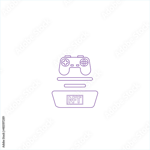 Isolated NFT icon Digital transaction concept Vector illustration