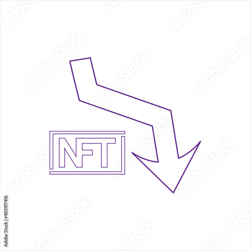 Isolated NFT icon Digital transaction concept Vector illustration