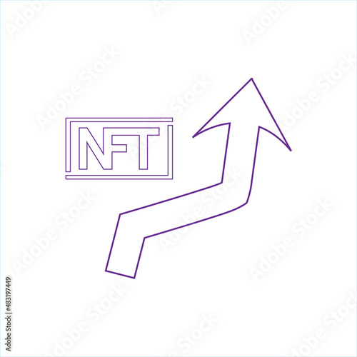 Isolated NFT icon Digital transaction concept Vector illustration