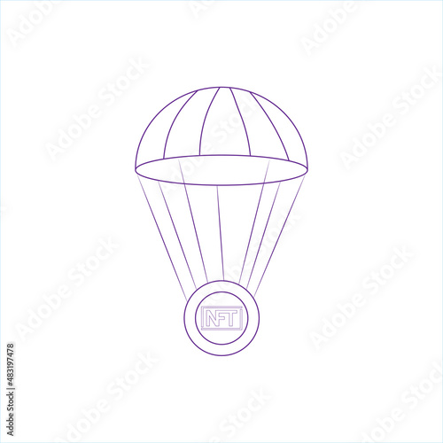 Isolated NFT icon Digital transaction concept Vector illustration