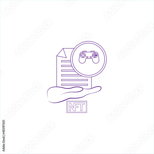 Isolated NFT icon Digital transaction concept Vector illustration