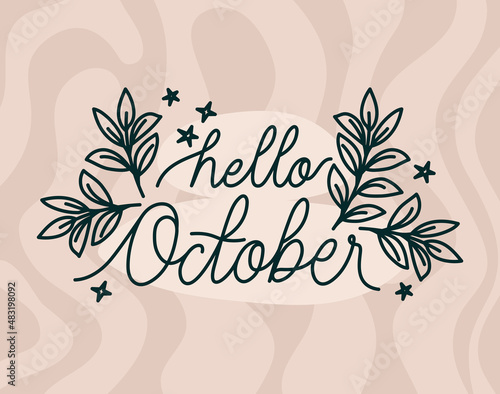 card of hello october