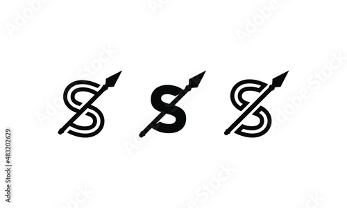 Illustration Vector Graphic Of Letter S With Spear © MGalih
