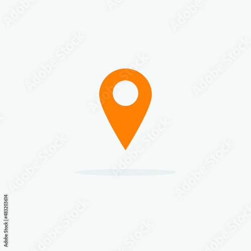 pin point icon. location symbol isolated on white background. vector illustration Free Download pin point icon. location symbol isolated on white background. vector illustration - GFXLoad