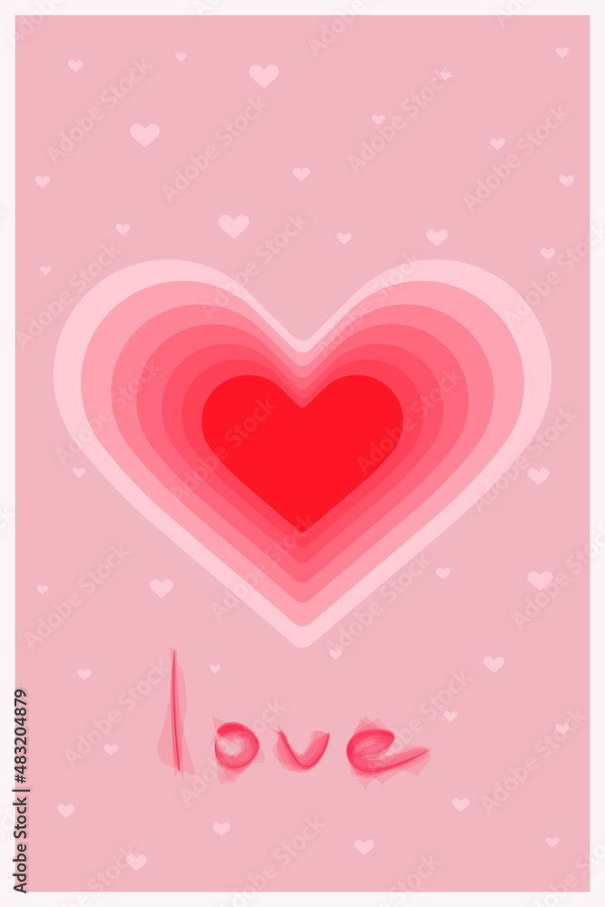 Greeting cards for Valentines Day in paper cut style. Vector illustration for design greeting cards, wedding invitations, party design.