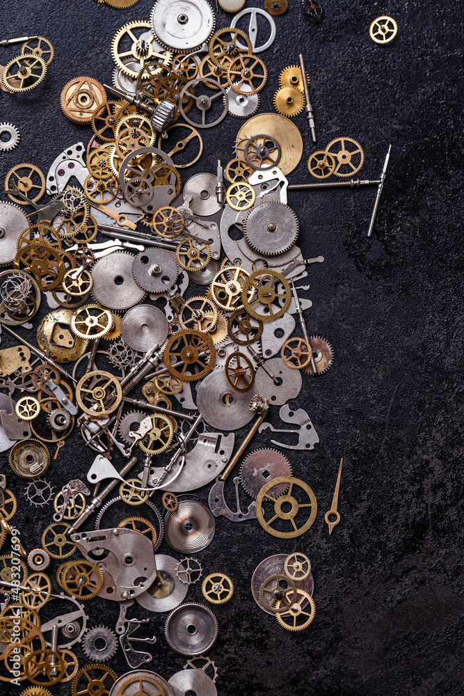 Naklejka premium Gears on the table