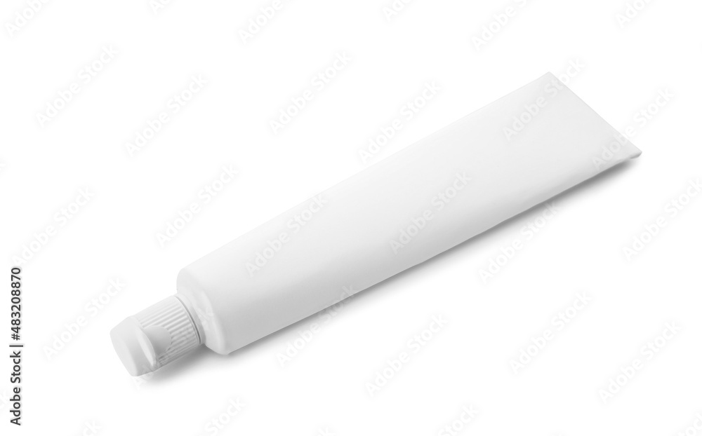 Tube of toothpaste on white background Tube of toothpaste on white background