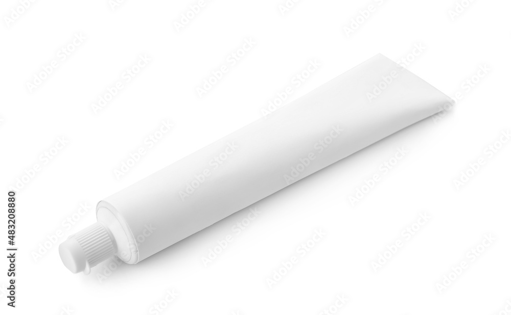 Tube of toothpaste on white background Tube of toothpaste on white background