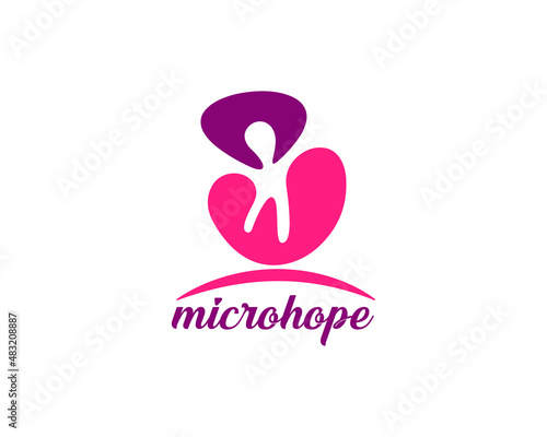 Modern Passionate Disability People Support  Logo template, fully vector and customized logo design
