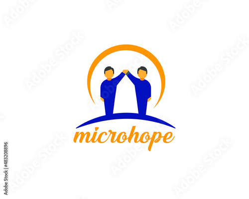 Modern Passionate Disability People Support  Logo template, fully vector and customized logo design
