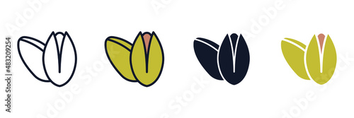 Pistachio icon symbol template for graphic and web design collection logo vector illustration photo