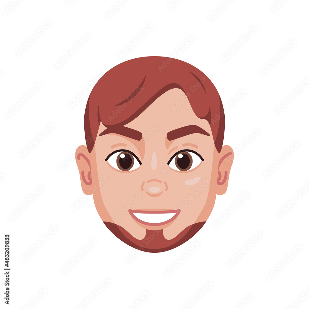 Isolated colored avatar of a man with a beard Isolated colored avatar of a man with a beard