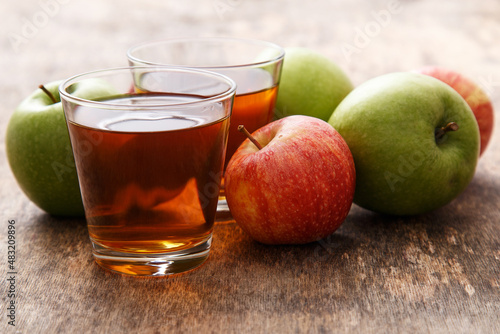 Glass of apple juice
