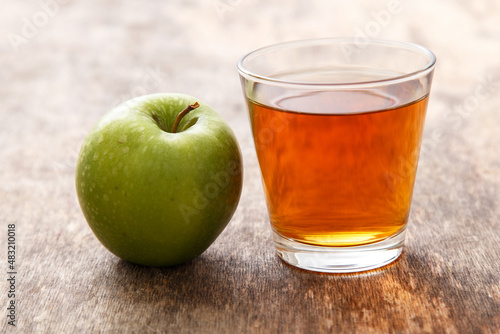 Glass of apple juice