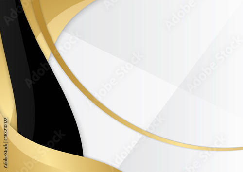 Black gold abstract background modern minimalist for certificate and presentation design. Suit for business, corporate, institution, party, festive, seminar, and talks.