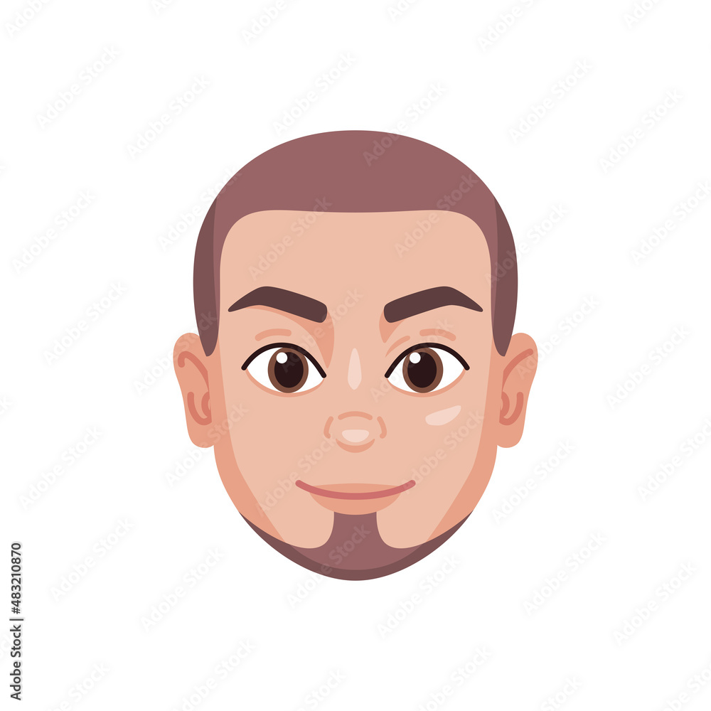 Isolated colored avatar of a man with a beard Isolated colored avatar of a man with a beard
