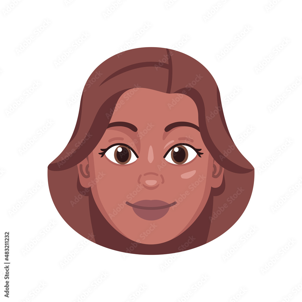 Obraz premium Isolated colored avatar of an afroamerican girl