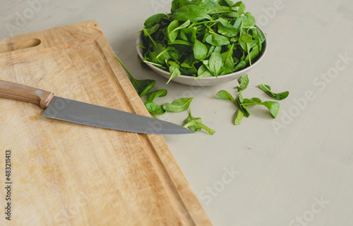 Spinach on the table