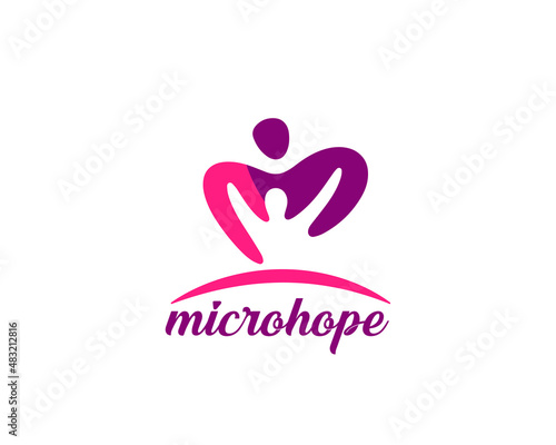 Modern Passionate Disability People Support  Logo template, fully vector and customized logo design
