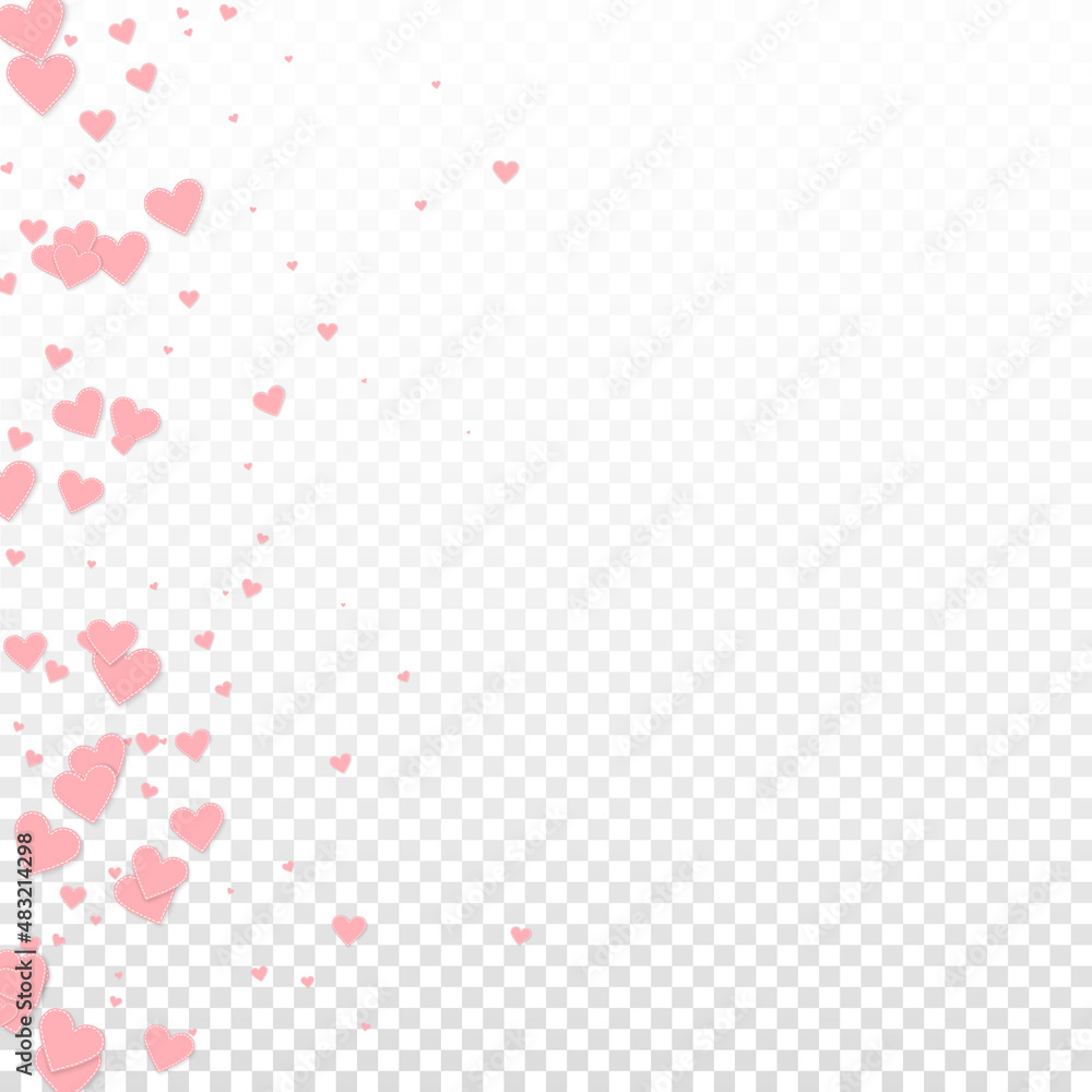 Pink heart love confettis. Valentine's day gradien Pink heart love confettis. Valentine's day gradien